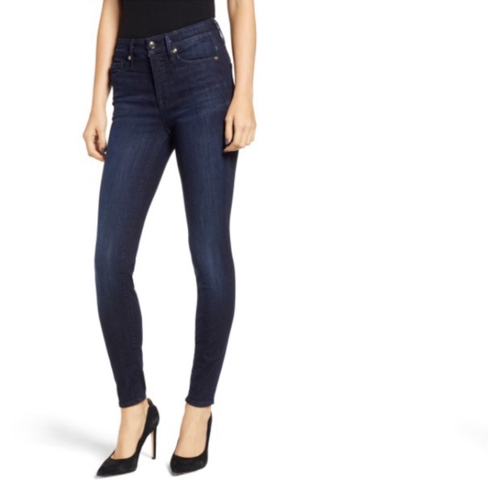 Good American Good Legs High Rise Dark Wash Jeans